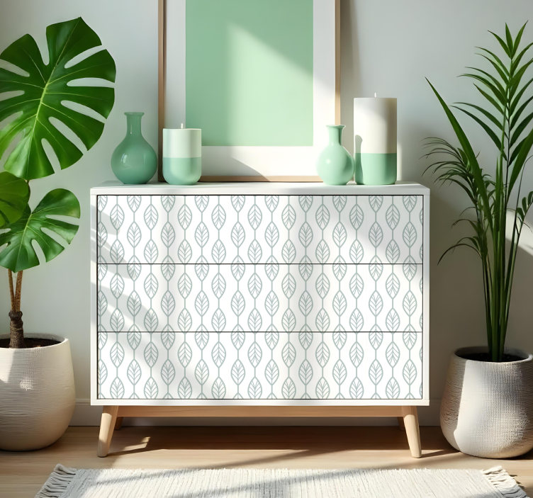 Adhésif meuble feuilles délimitées - TenStickers