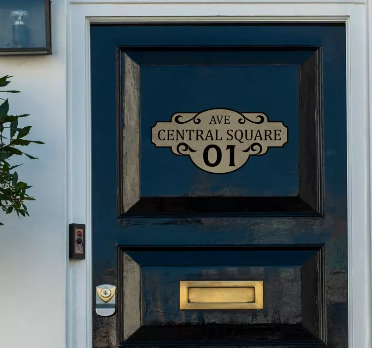 Sticker de Porte Numéro de maison - TenStickers