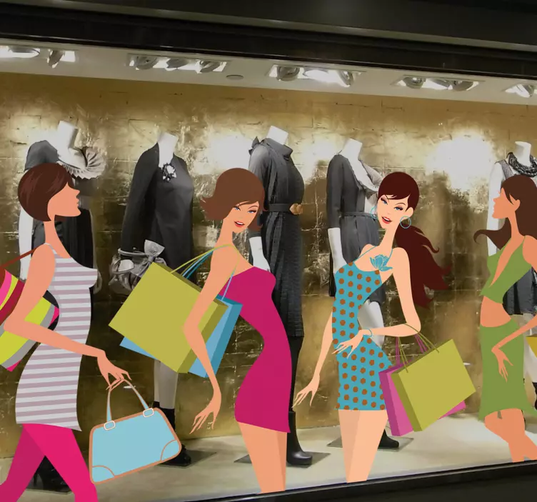 Adhésif shopping fashion - TenStickers