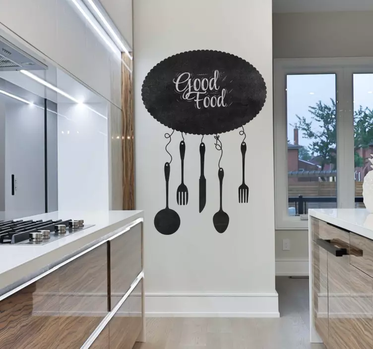 Sticker tableau noir ustensiles Ustensiles de cuisine - TenStickers