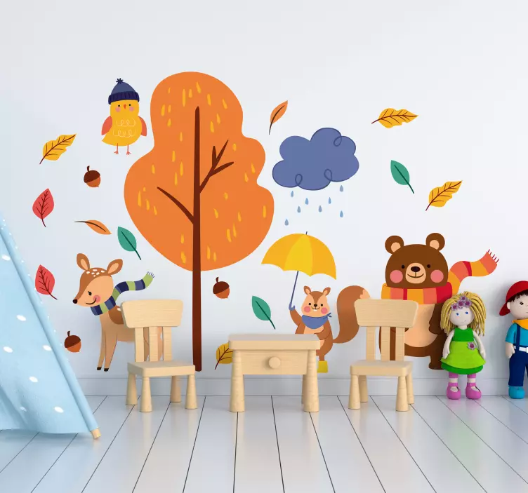 Animal automne environnement sauvage animal sticker - TenStickers