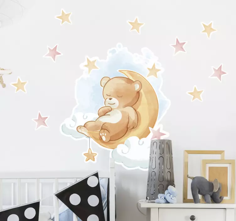 Sticker animal sauvage ours en peluche - TenStickers