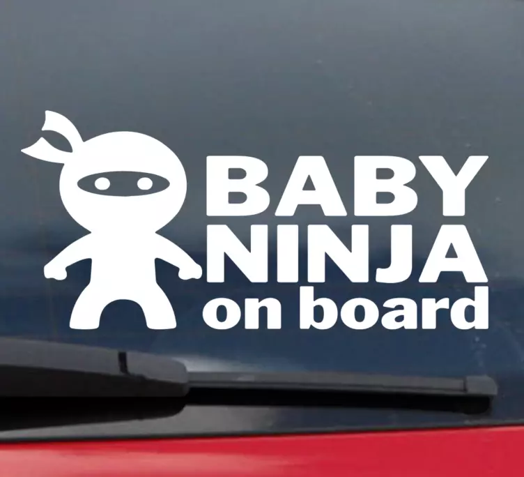 Autocollant bébé à bord avertissement ninja - TenStickers