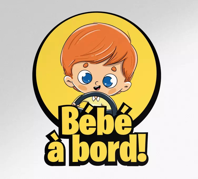 Sticker Bébé à Bord Bébé cavalier - TenStickers