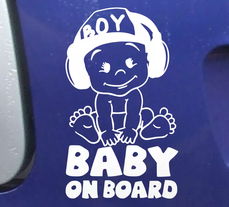 Autocollant bébé à bord design mignon - TenStickers
