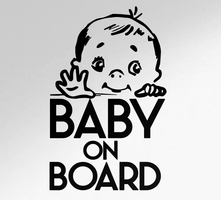 Autocollant bébé à bord alerte enfant adorable - TenStickers