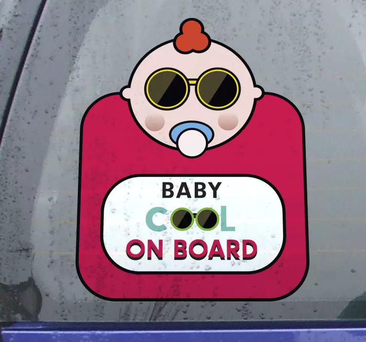 Autocollant bébé à bord personnage cool - TenStickers