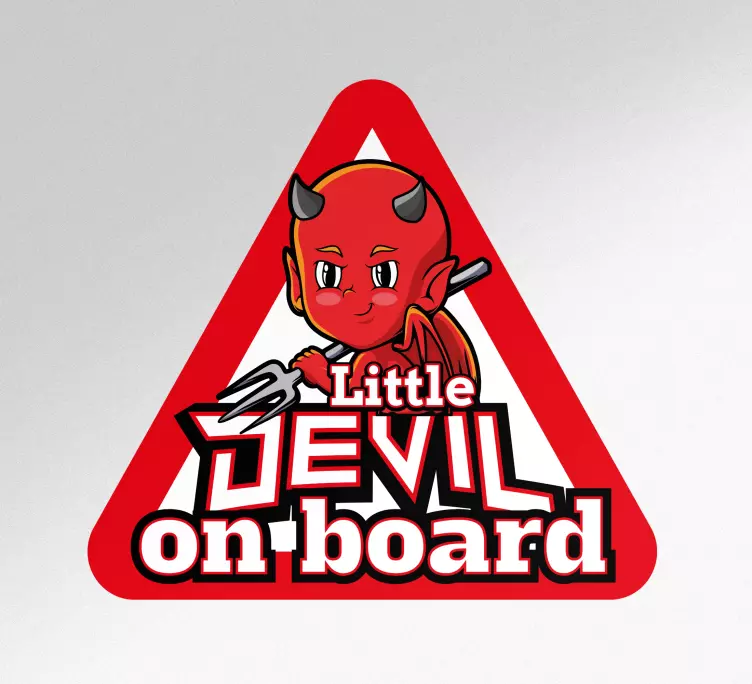 Autocollant bébé à bord petit diable - TenStickers