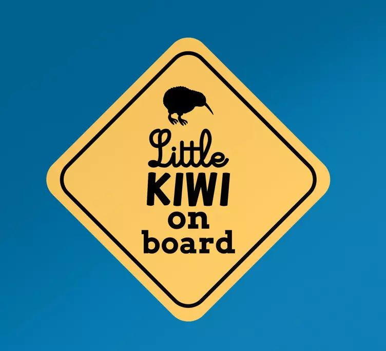 Sticker Bébé à Bord Petit kiwi à bord - TenStickers