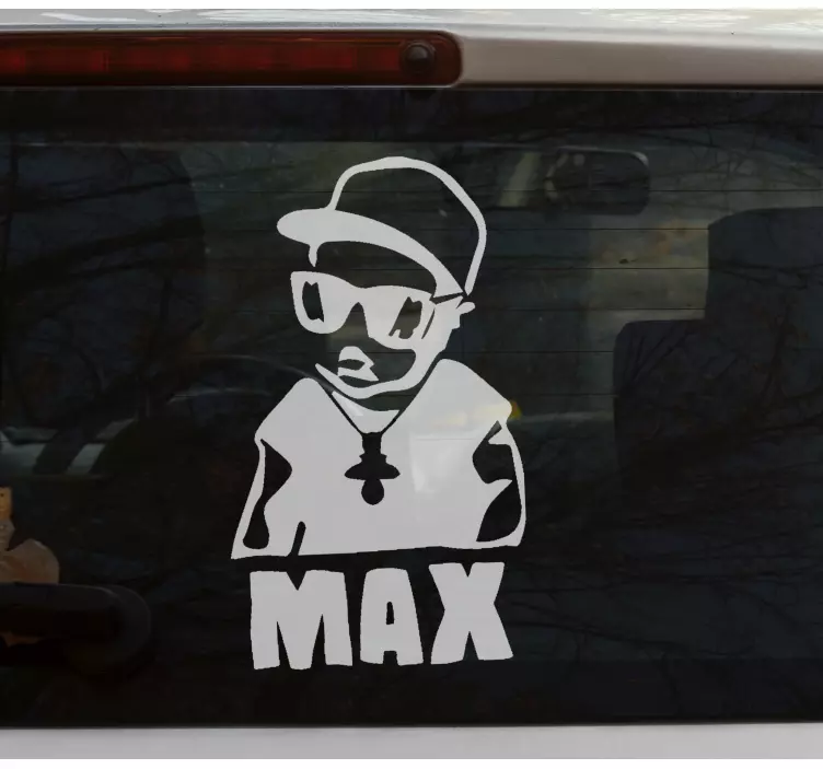 Autocollant bébé à bord silhouette de personnage stylée - TenStickers