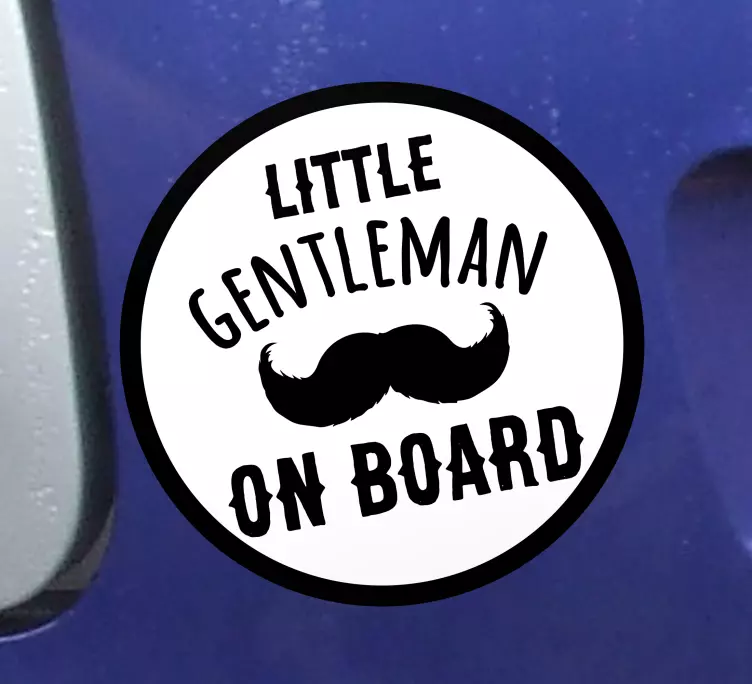 Autocollant bébé à bord symbole de gentleman - TenStickers