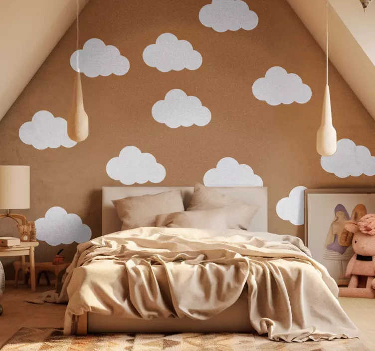 Sticker chambre enfant des nuages - TenStickers