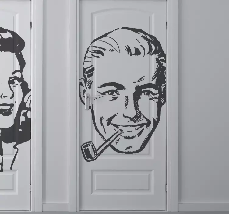 Autocollant Salle de Bain WC coin des hommes - TenStickers