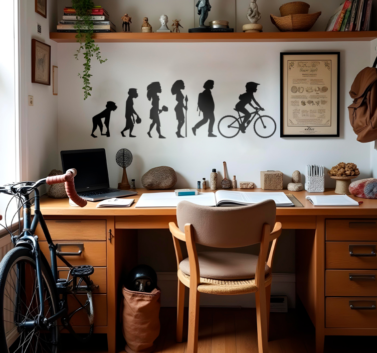 Sticker cycliste l'évolution des femmes - TenStickers