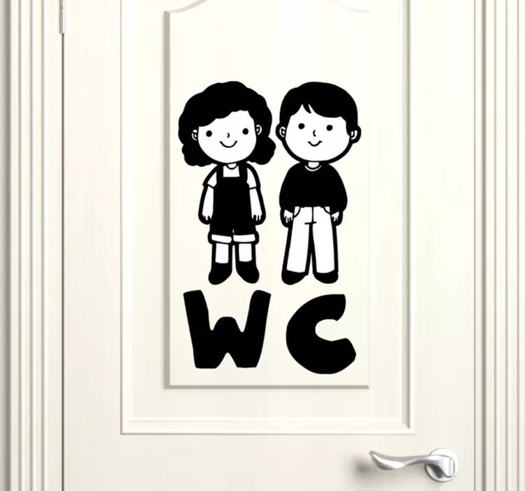 Sticker WC porte de toilette enfants - TenStickers