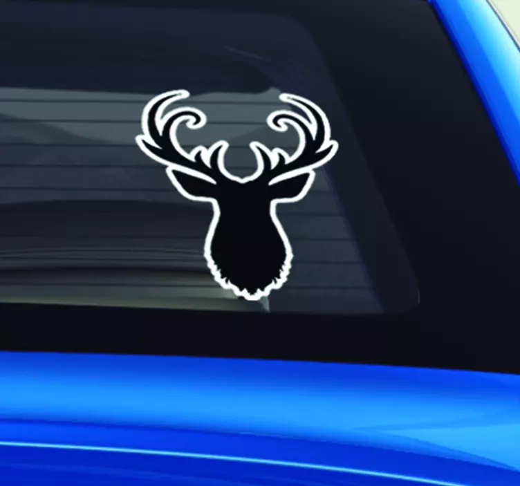 Autocollant de véhicule silhouette de cerf - TenStickers
