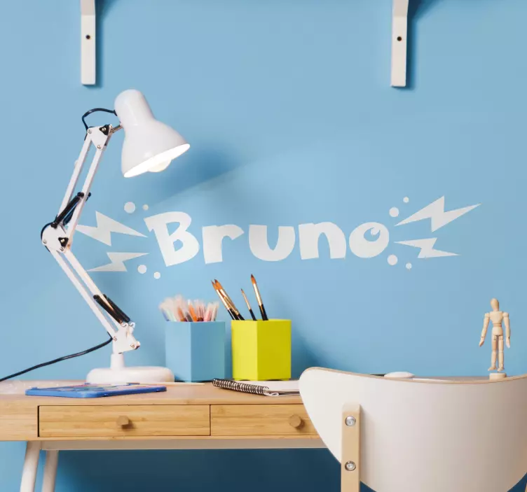 Sticker dessin animé nom du type électrique - TenStickers