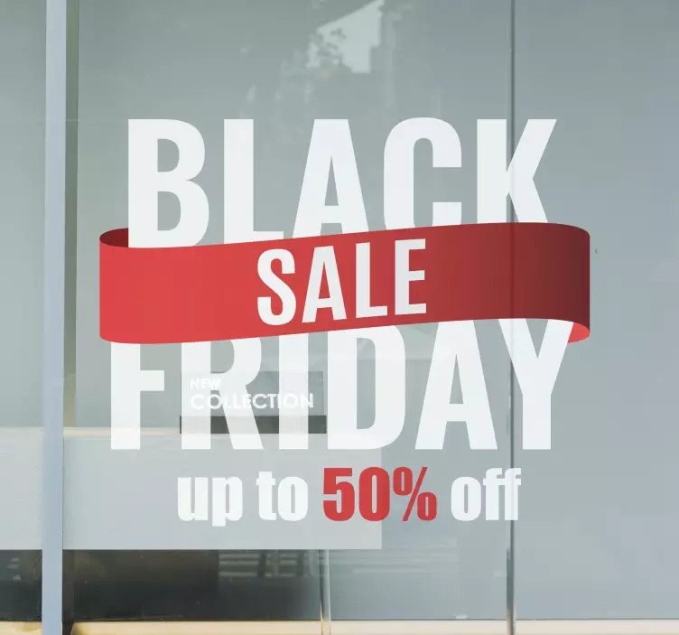Sticker Black Friday rouge à personnaliser - TenStickers