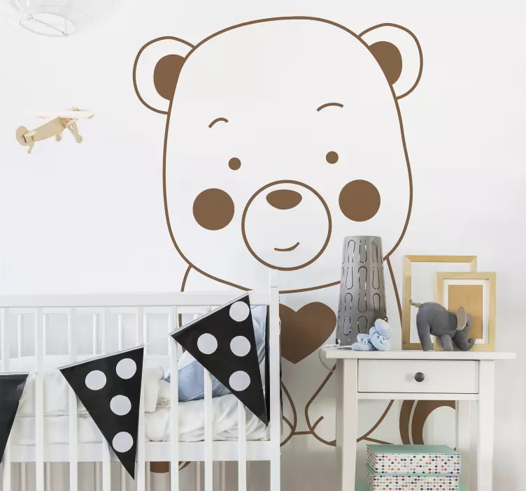 Sticker enfant adorable figurine d'ours - TenStickers