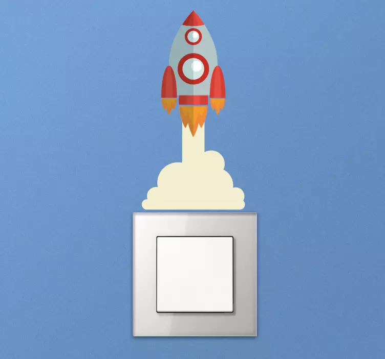 Sticker Espace Interrupteur d'éclairage de fusée - TenStickers