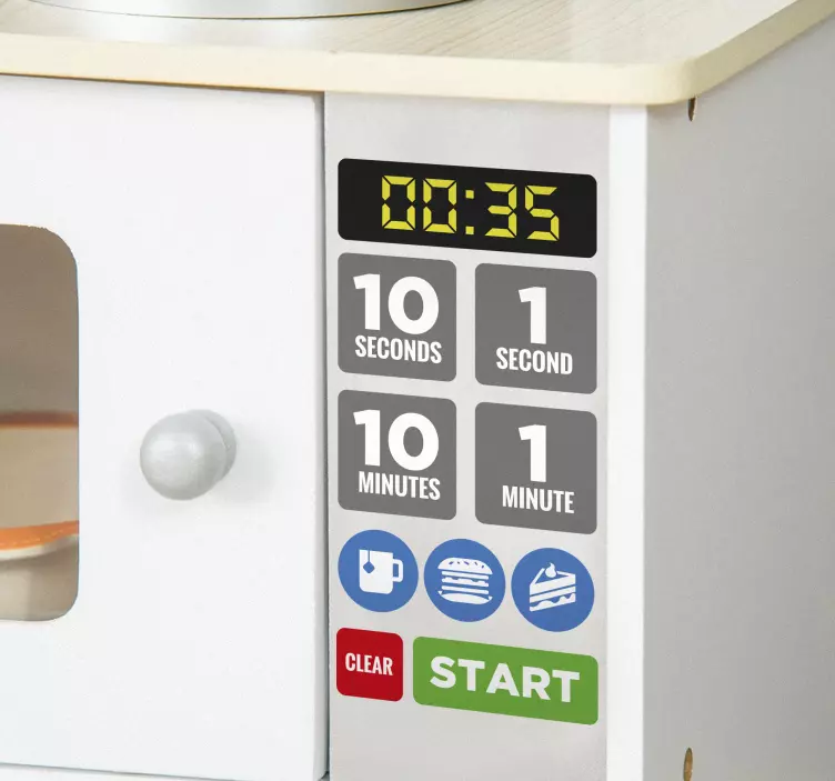 Sticker jouet boutons de couleur pour four à micro-ondes jouet - TenStickers