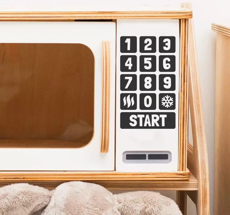 Sticker jouet boutons de four micro-ondesLes boutons du four micr - TenStickers