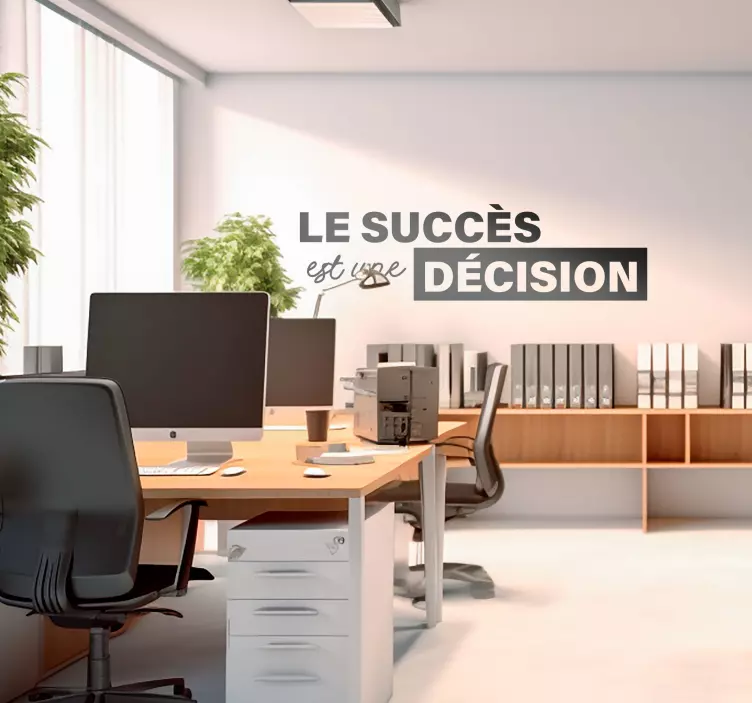 Sticker motivation le succès est le résultat d'un effort et d'une - TenStickers