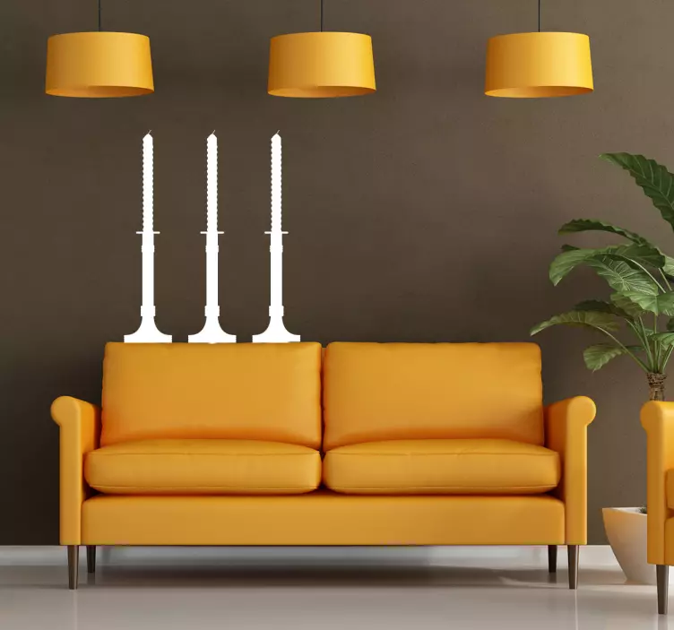 Autocollant mural bougie - TenStickers