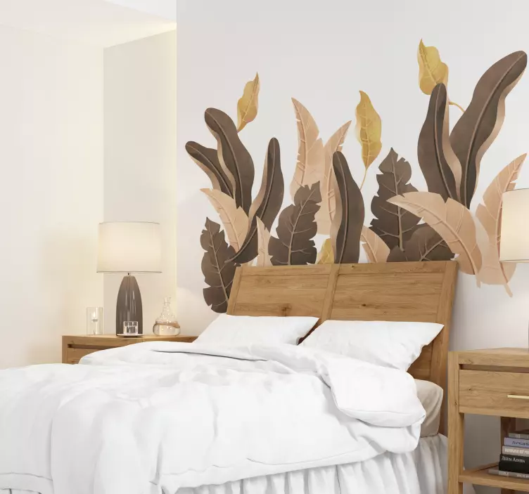 Sticker chambre plantes beiges de la savane - TenStickers