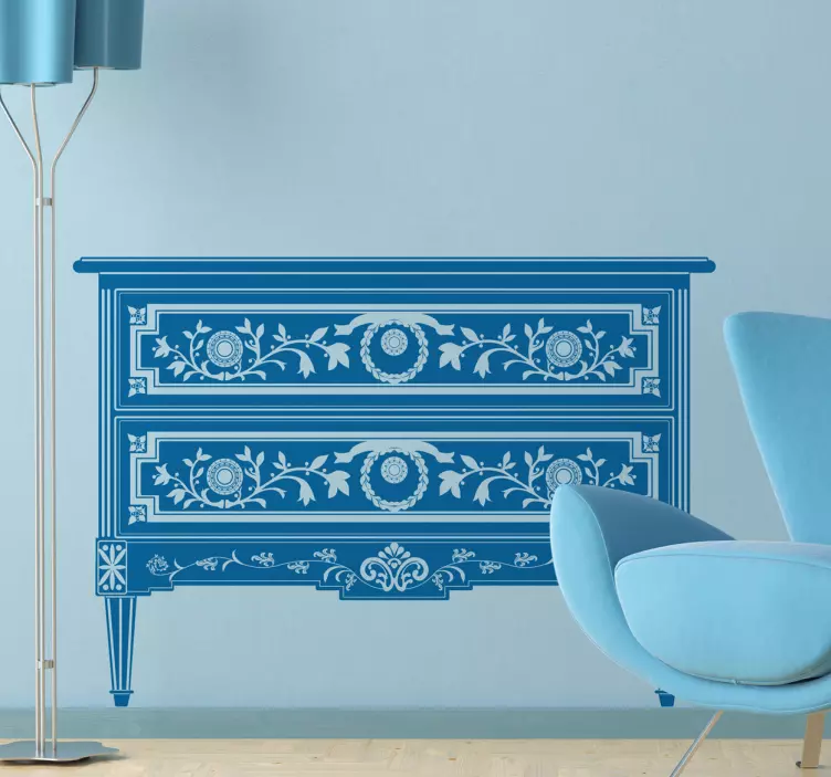 Autocollant mural commode vintage - TenStickers