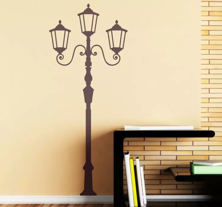 Autocollant mural lampadaire retro - TenStickers