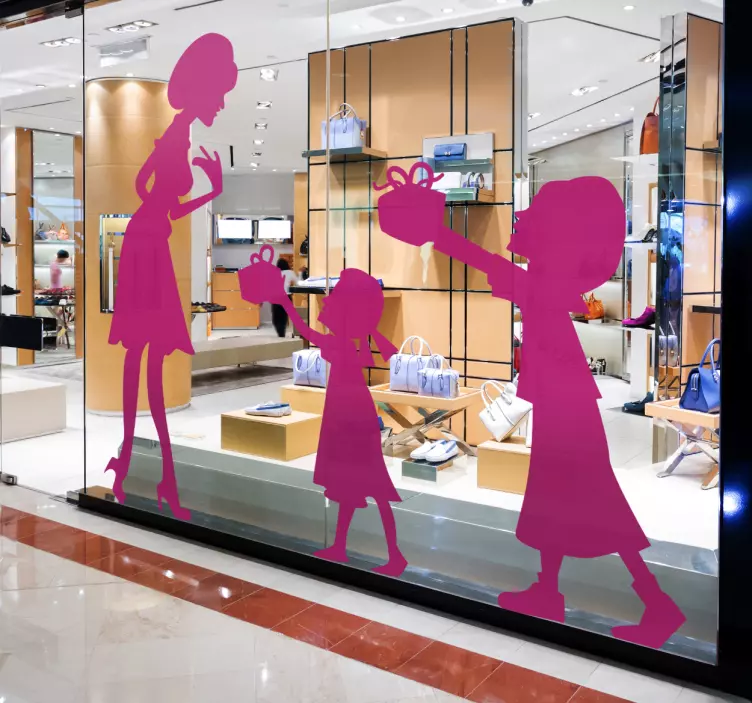 Autocollant mural mère et filles - TenStickers