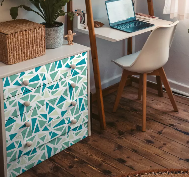 Sticker mur mosaïque retro - TenStickers