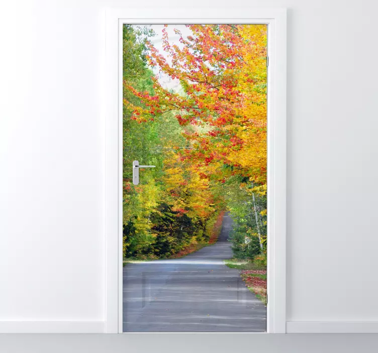 Autocollant mural route d'automne - TenStickers