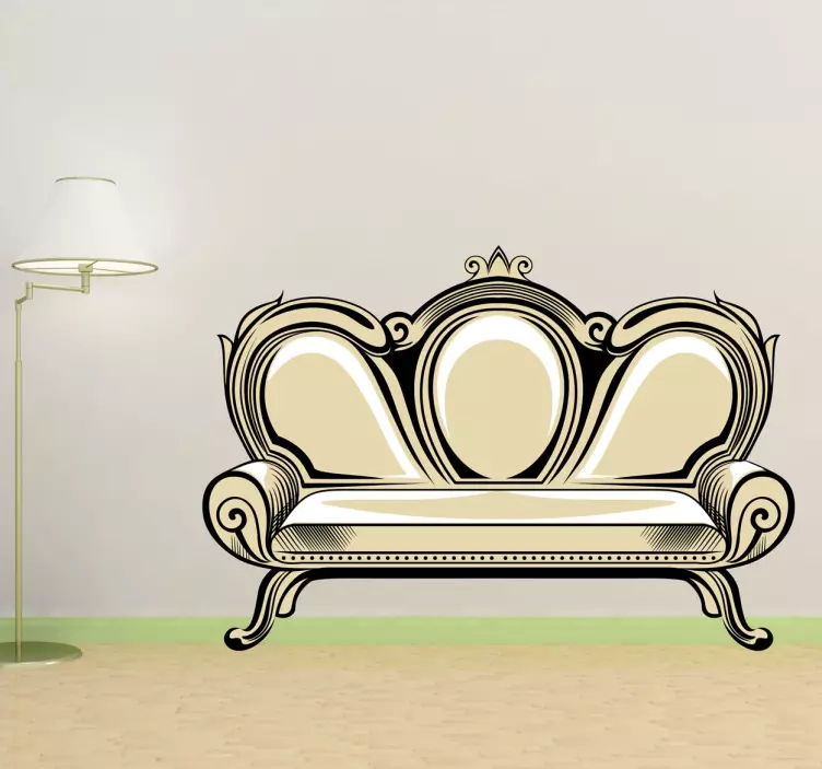 Autocollant mural sofa ancien - TenStickers