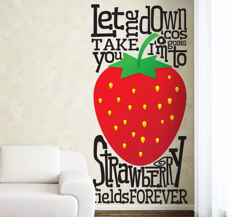 Autocollant mural strawberry fields - TenStickers