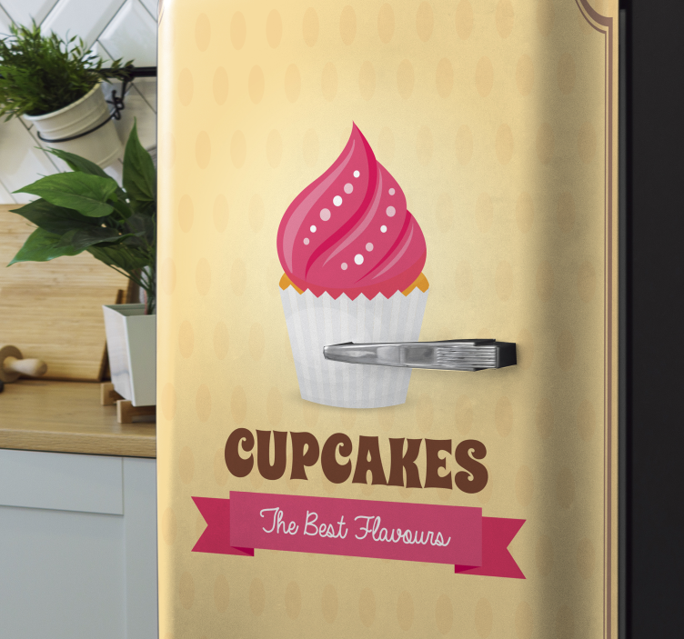 Sticker nourriture aimant à cupcake - TenStickers