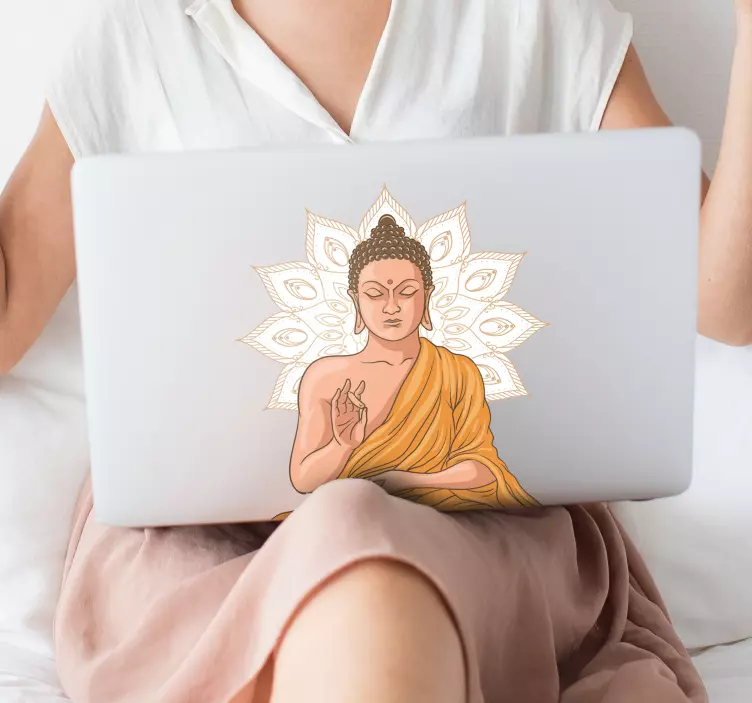 Autocollant Ordinateur Bouddha Yoga - TenStickers