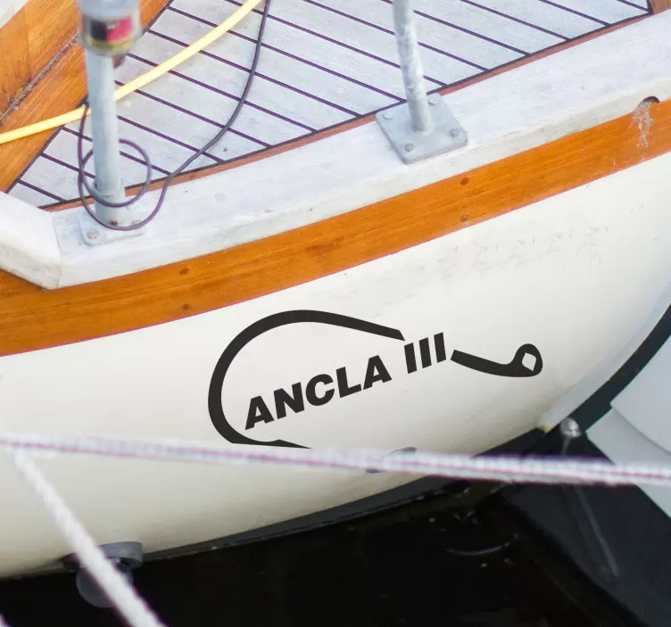 Sticker personnalisé crochet de pêcheur - TenStickers