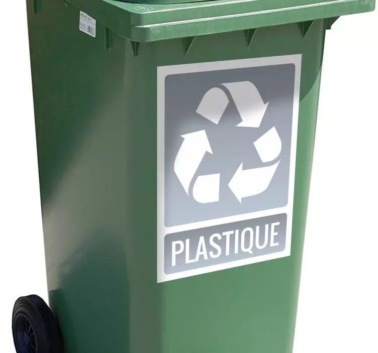Autocollant Pictogramme Recyclage Plastique - TenStickers