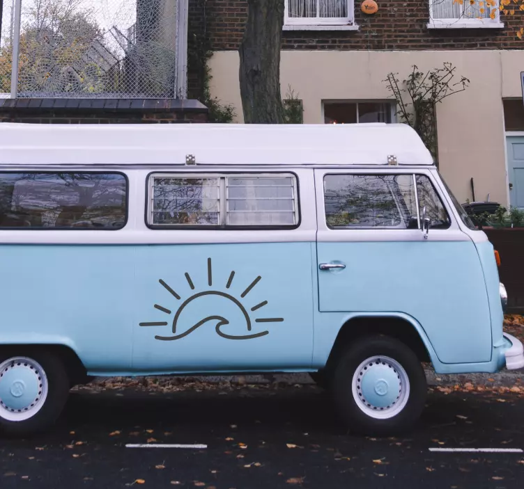 Sticker pour camping car vague de soleil - TenStickers