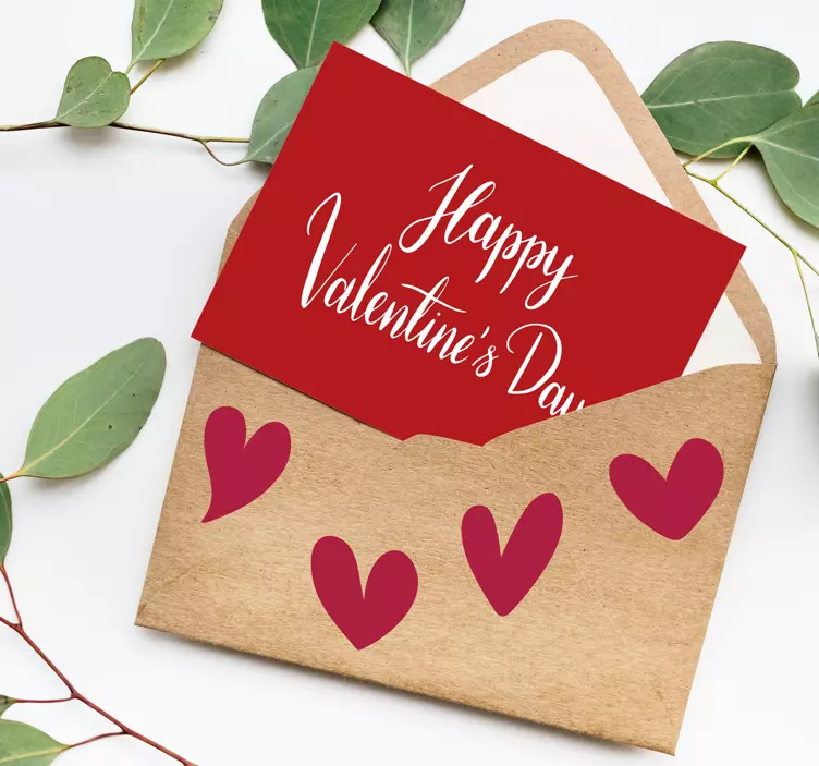 Sticker Saint Valentin Coeurs rouges de la saint-valentin - TenStickers