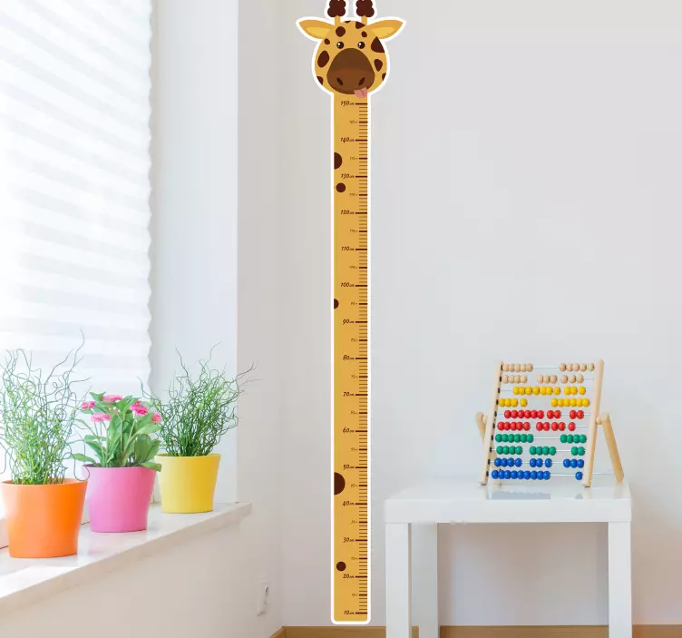 Sticker Toise Compteur girafe - TenStickers