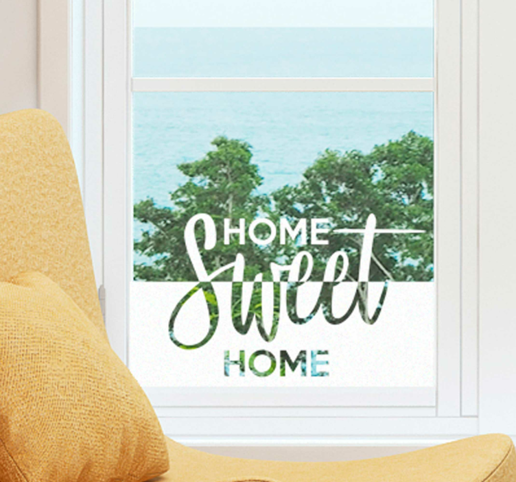 Sticker fenêtre maison Sweet Home - TenStickers