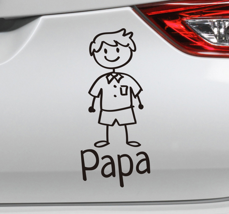 Sticker Voiture Dessin et nom personnalisable - TenStickers