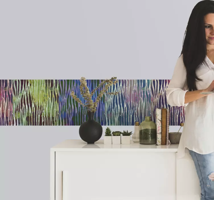 Sticker Frise Texture abstraite de zèbre - TenStickers