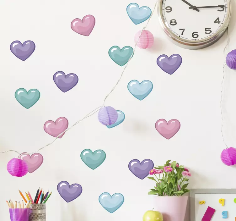 Pack de coeurs amour autocollant - TenStickers