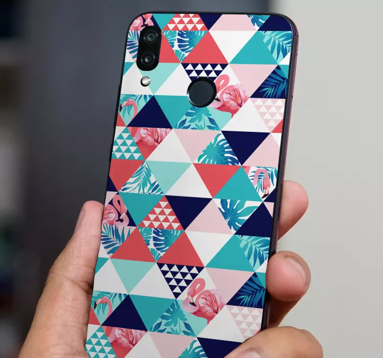 Sticker Huawei motif floral tropical - TenStickers