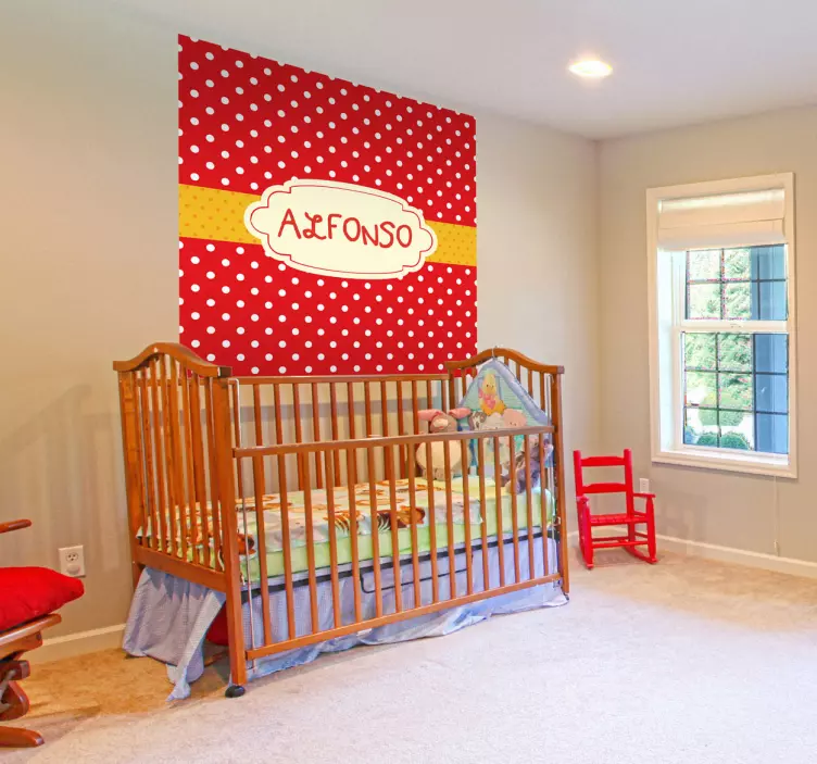 Sticker affiche à pois - TenStickers