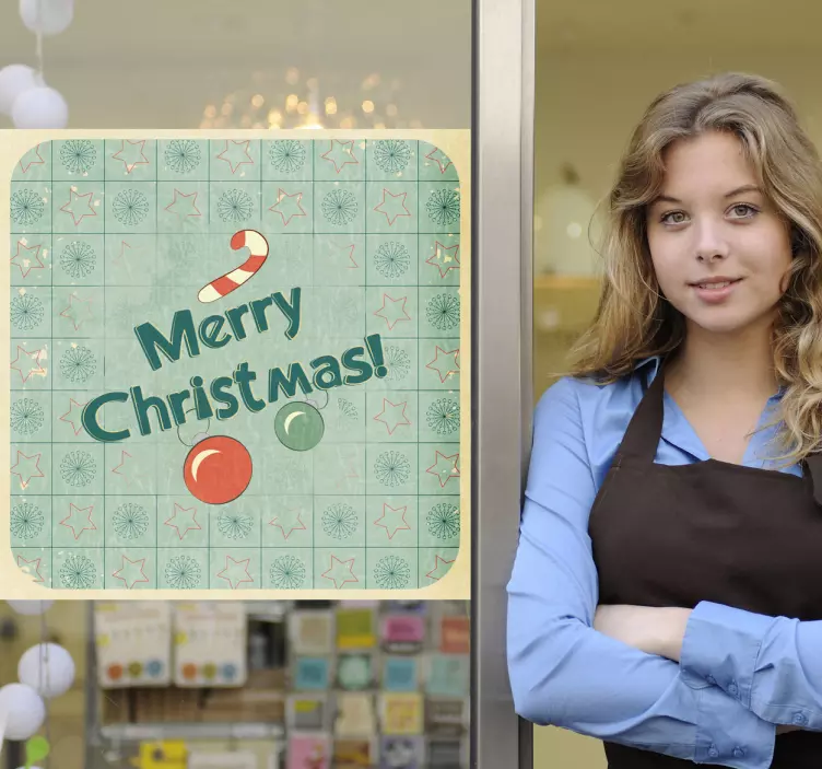 Sticker affiche merry christmas - TenStickers